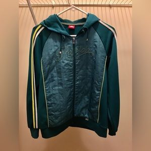 A Rapido green hooded sweatshirt